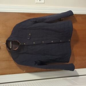 Criquet Quilted Wax Jacket Navy Men's XL